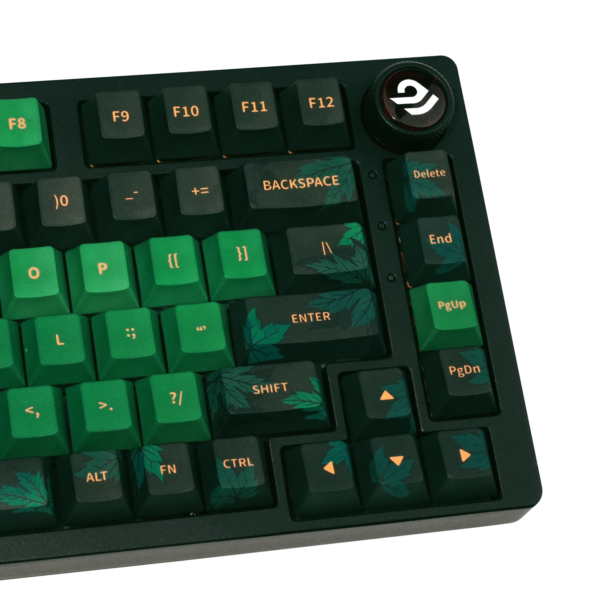 Imagem -03 - Xvx Cereja Keycaps Tema Folha de Bordo Verde Pbt Corante-sub Keycaps Duplo Tiro Verde Keycaps 134 Teclas