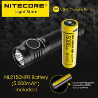 Original NITECORE  E4K 4400 lumen LED Flashlight super bright straight tube EDC Portable with 21700 5000mAh Rechargeable Battery