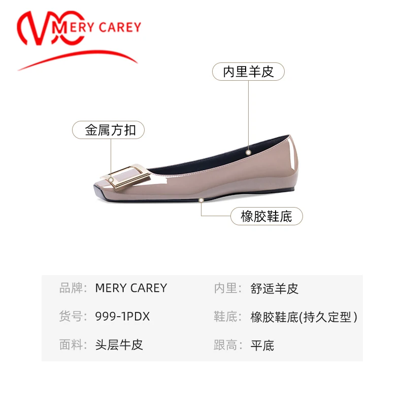 brand flats luxury women\'s shoes 2024 trend New Star Style Fang Kou Boat shoes Comfortable Square toe Woman shoes ladies shoes