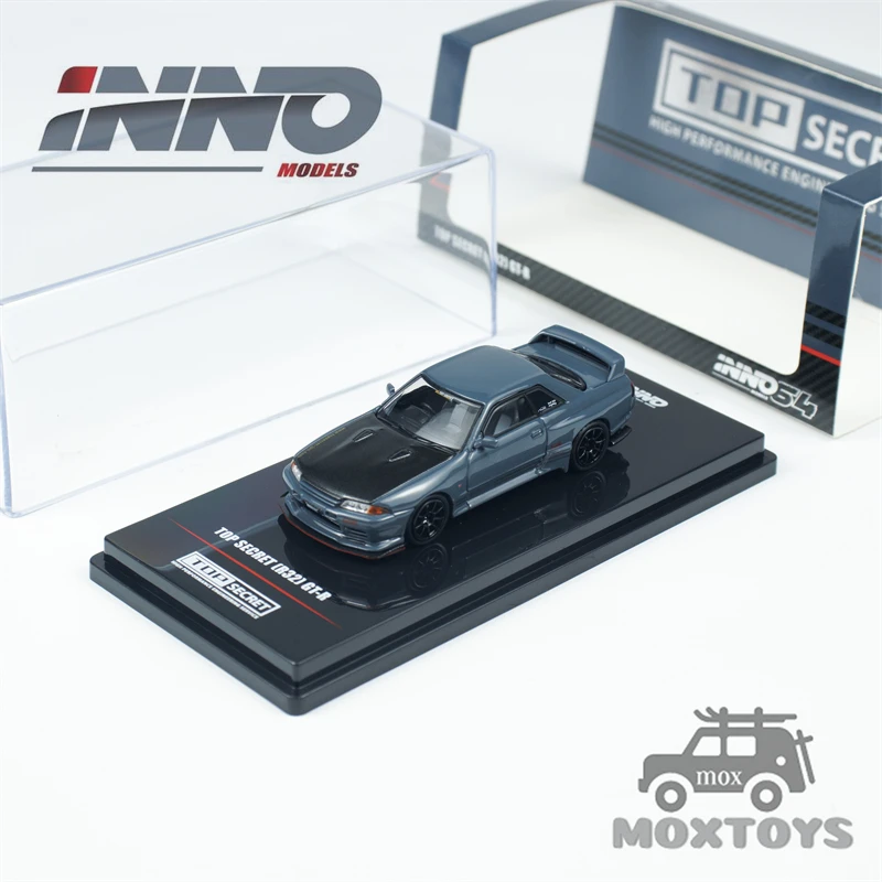 INNO 1:64 TOP SECRET R32 GT-R สเตลท์เกรย์รถโมเดลไดคาส