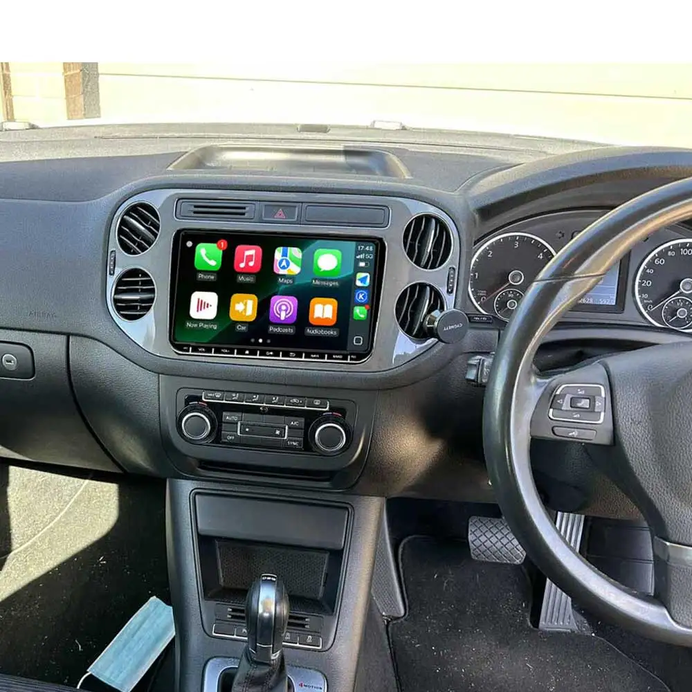 STLFFor VW Tiguan 2008-2016 لاسلكي Carplay 4 + 64G راديو السيارة السيارات أندرويد 13 نظام تحديد المواقع فيديو مشغل ديفيدي للسيارة