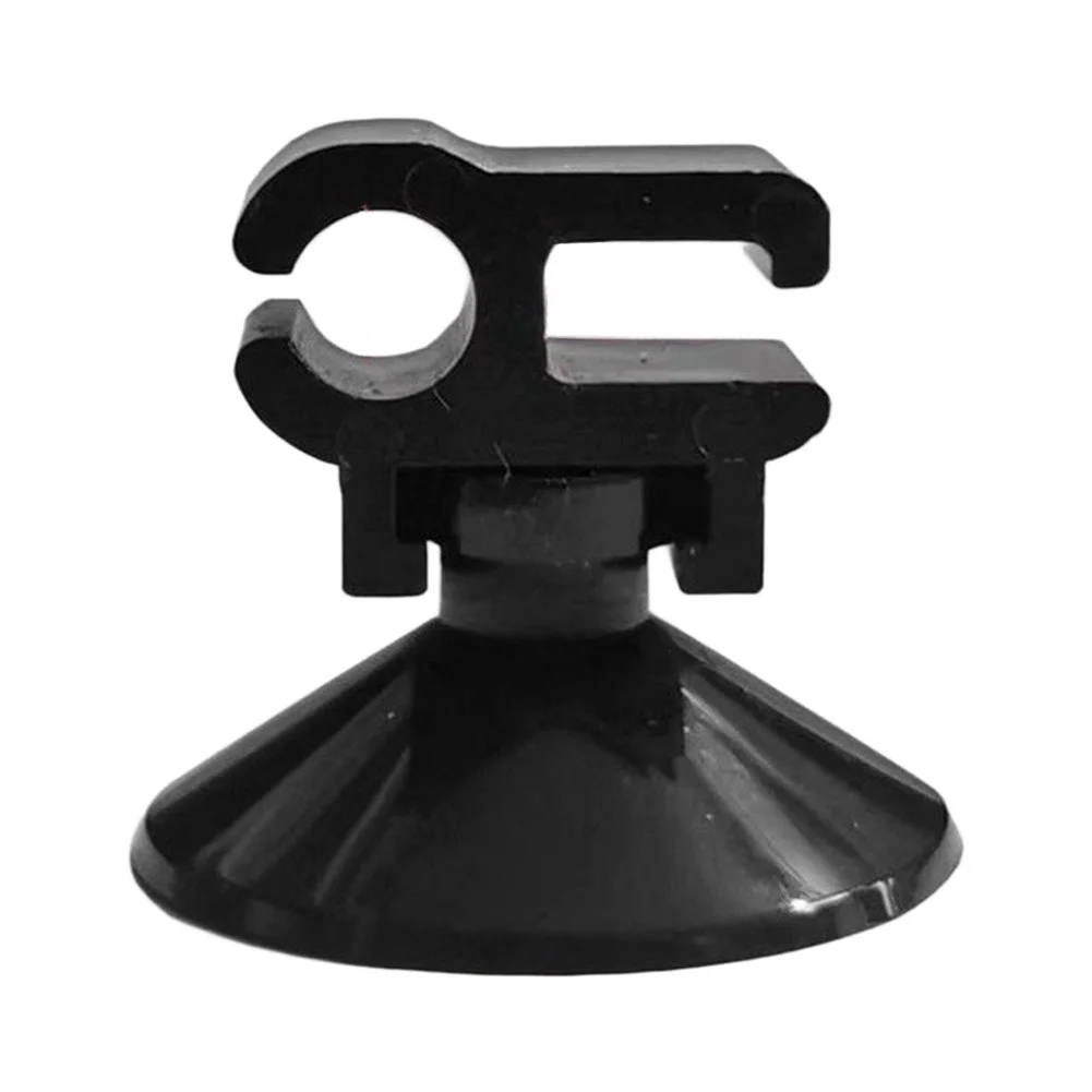 Repositionable Aquarium Suction Clip for Air Line and Submersible Heater Rod Alignment in Maintenance-Friendly Setups
