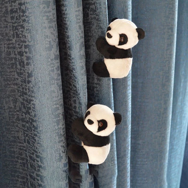 Kawaii Panda Plush Doll Toy Soft Animal Panda Clip Hugging Curtain Clip Doll Toy