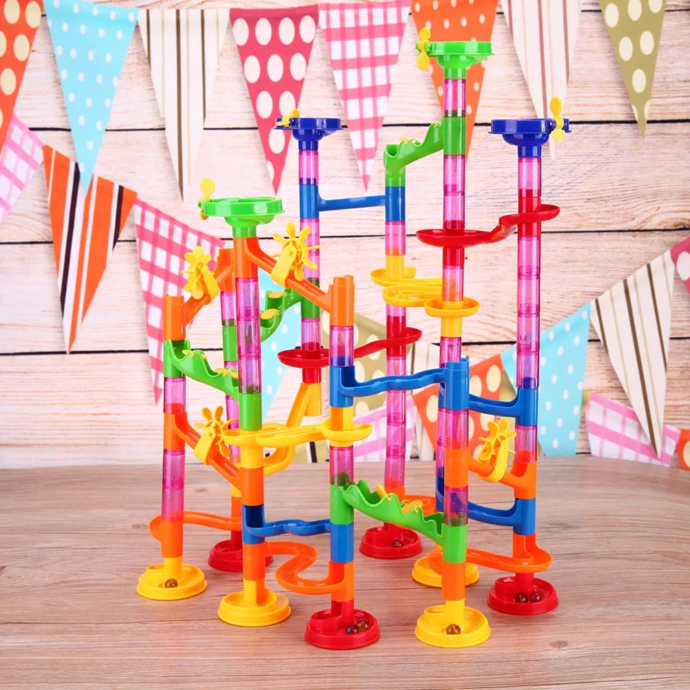 

105pcs/set Tunnel Blocks Toy Kids DIY Assembly Beads Race Track Maze Pipe