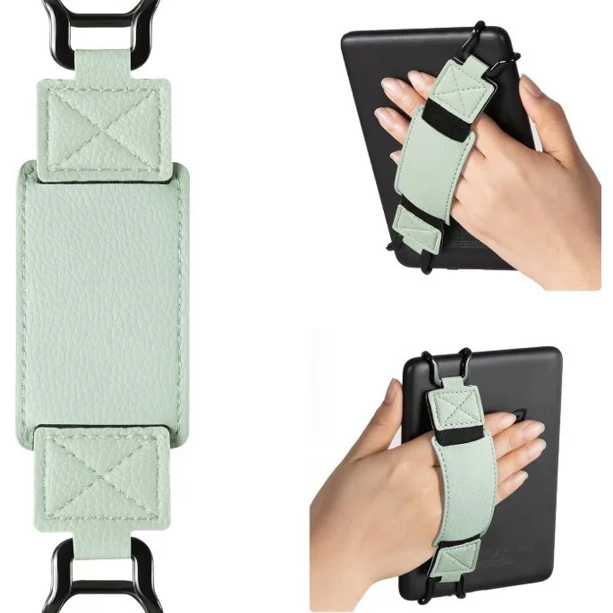 

Universal E-Reader Security Hand Strap Holder For 6-7" iPhone Finger Grip PU Leather Elastics Belt for Kindle Kobo Tablets