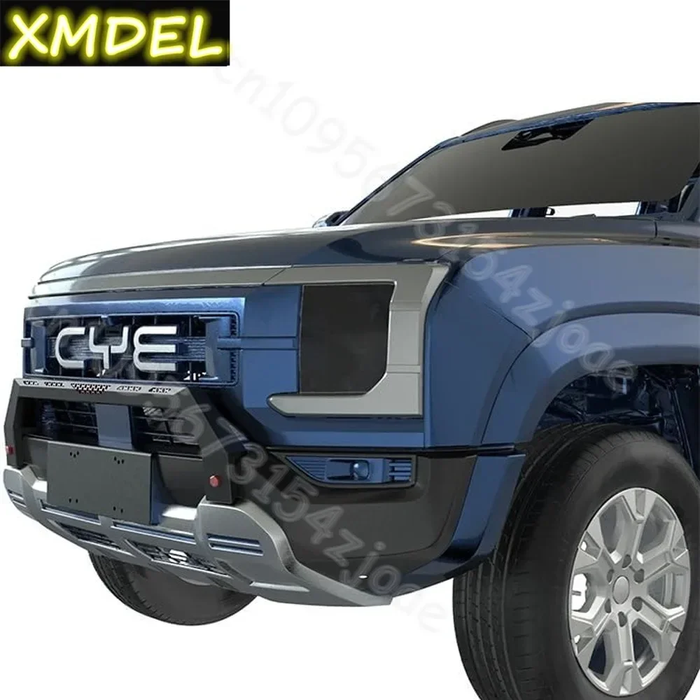 

Передний бампер с решеткой, противоскользящим кронштейном для фар, защитной дугой и улучшенными элементами, 3-дюймовая защитная дуга (бул-бар), совместимая с пикапом BYD Shark 6