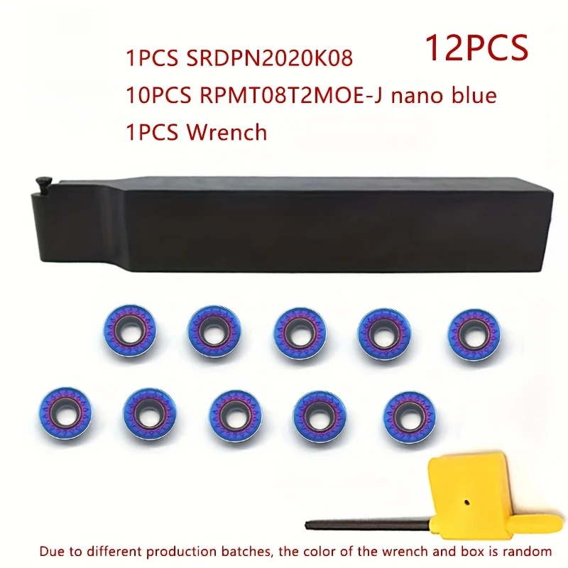 Blue Carbide Insert + 1 Wrench, Metalworking Tools, Precision Machining, Robust and Durable Construction, High-Performance