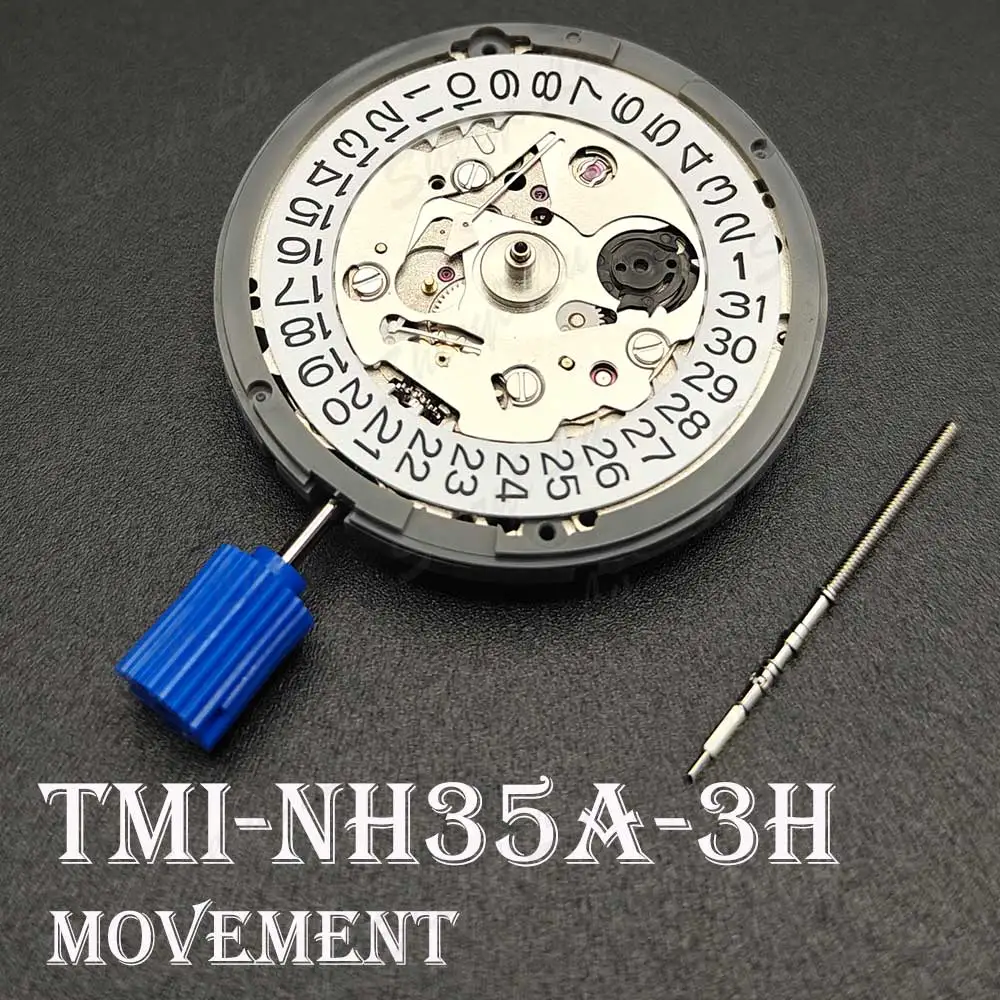 عالية الدقة العلامة التجارية اليابانية الجديدة TMI 4R35 NH35 أجزاء ساعة يد تعمل بالحركة حركة ميكانيكية أوتوماتيكية بالكامل 3 تقويم الساعة
