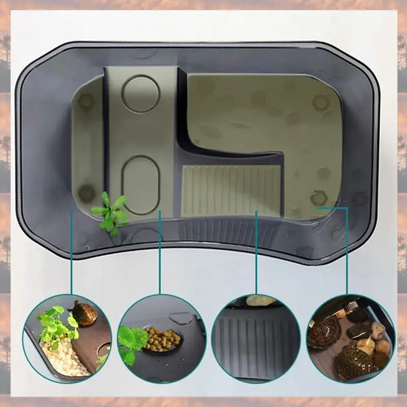 2025 Trend 2X Open Turtle Tank With Terrace Water Turtle Box Brazilian Tortoise Tortoise Basin