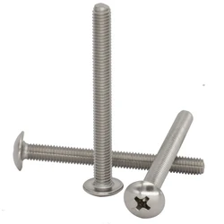 M3 M3*25 M3x25 M3*35 M3x35 M3*40 M3x40 304 316 Stainless Steel Phillips Cross Recessed Round Truss Mushroom Head Machine Screw