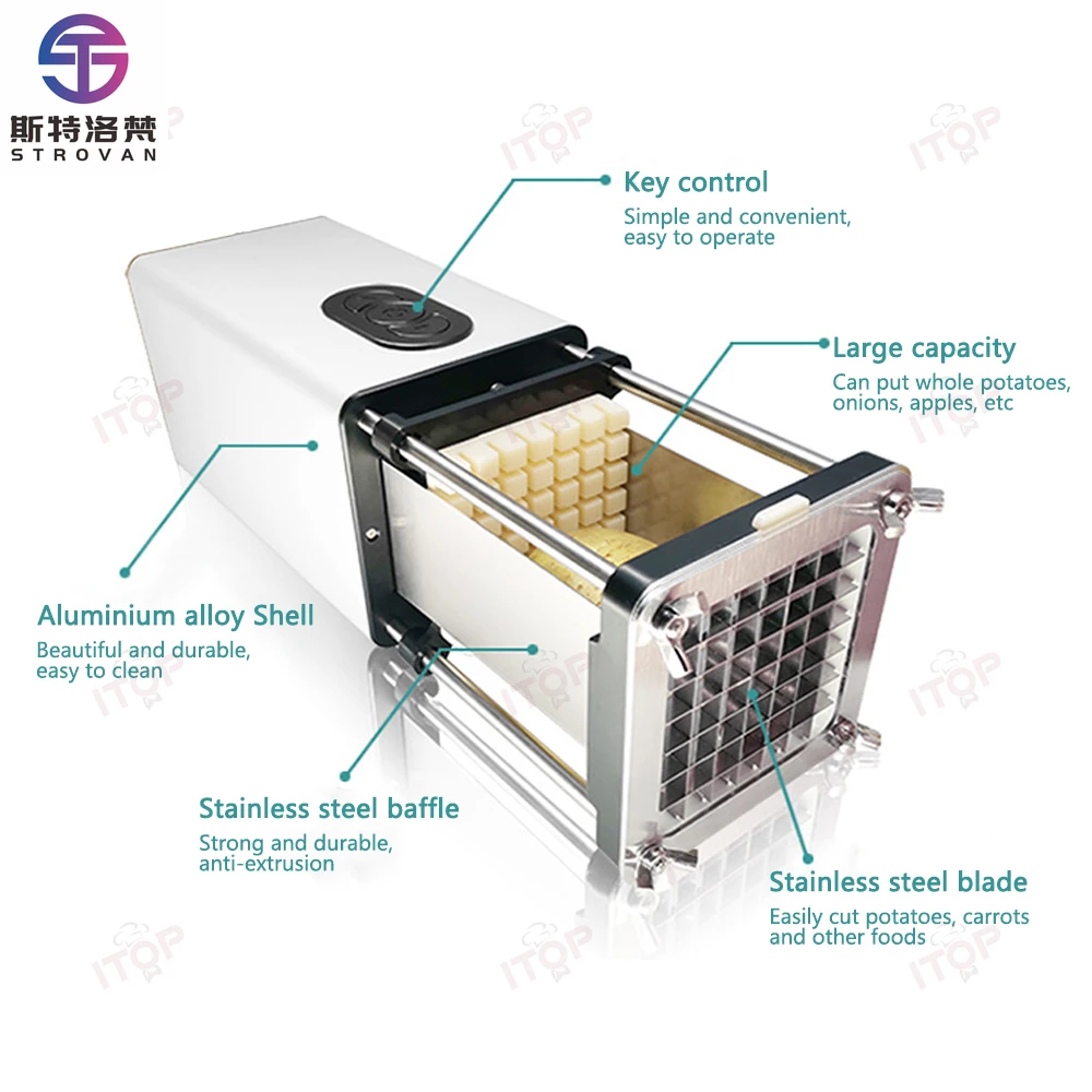 STLF JW-cortador de patatas profesional, patatas fritas de acero inoxidable para patatas y zanahorias, superventas