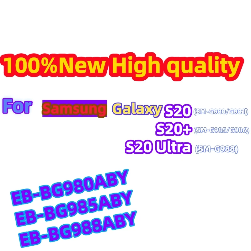 High quality Replacement Battery For Samsung Galaxy S20 S20+ S20 Ultra SM-G980 SM-G981 SM-G985 SM-G986 SM-G988 with Repair Tools