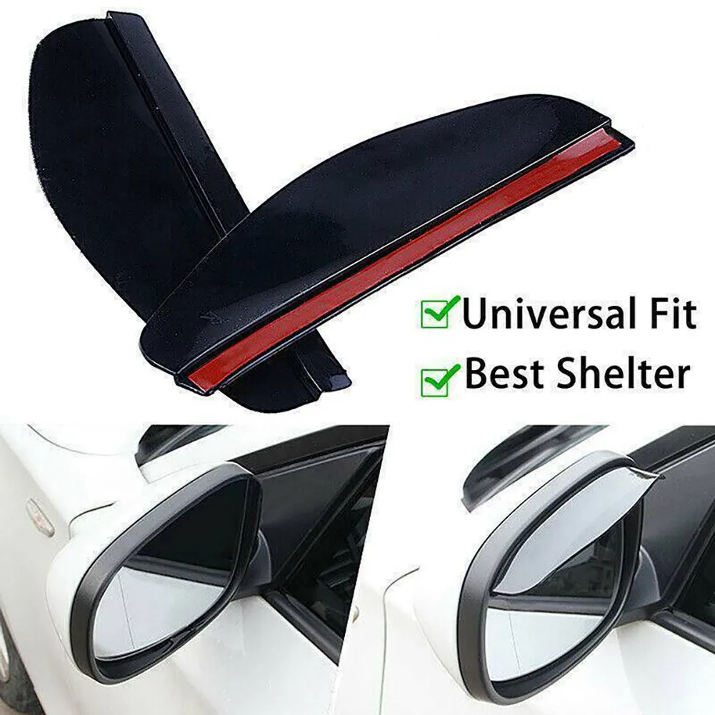 

2pcs Car Rearview Mirror Rain Eyebrow Protector Rain Cover Car Rearview Mirror Sun Visor Shade Rain Shield Eyebrow Universal