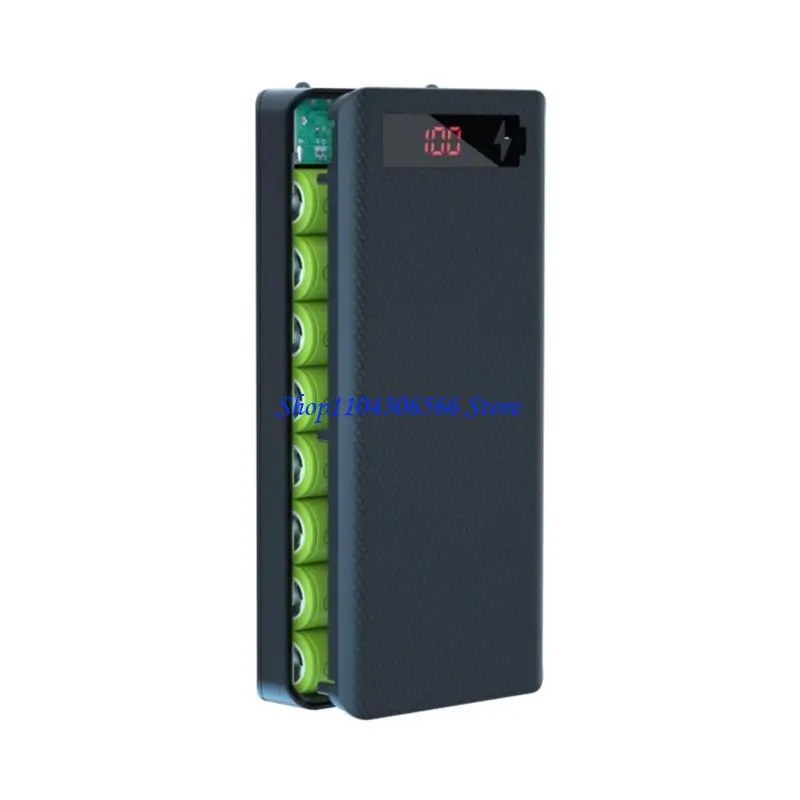 02DD Storage 18650 Battery 8 Slots Plastic for Shell No Soldering Cases Easy to Carry