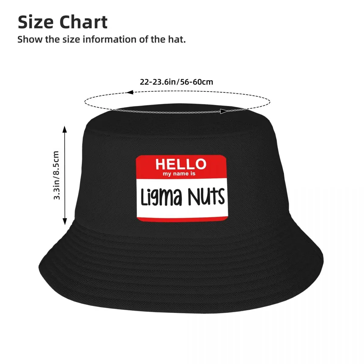 Hello My Name Is Ligma Nuts Funny Name Prank Bucket Hats Panama For Kids Bob Hats Outdoor Fisherman Hats Fishing Unisex Caps