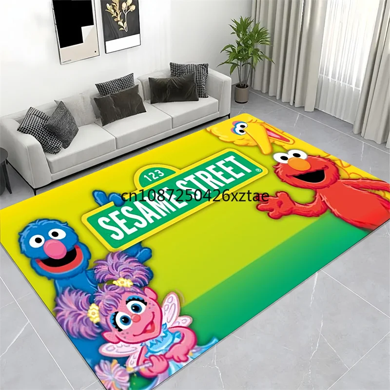 SS-Sesame -S-Street Poster Carpet  Kitchen Mat Fashion Yoga Mat Living Room Bedroom Decorat Non-slip Mat