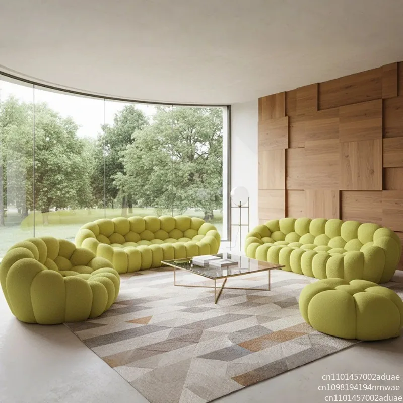 Wholesale Villa Living Room Furniture Velvet Sofa 2 Seater Sofa Couch Bubble Sofa Set