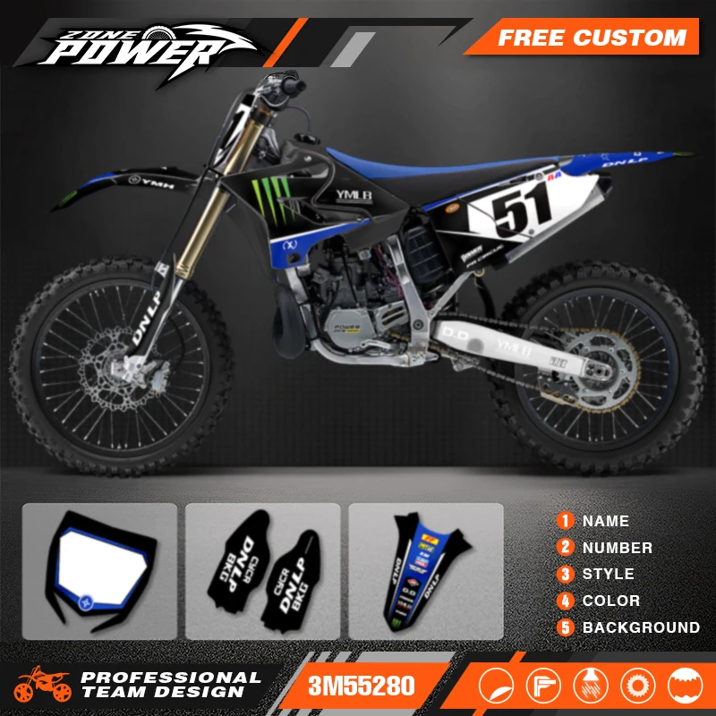 

Наборы наклеек с графикой для мотоцикла Powerzone для Yamaha YZ125 YZ250 2015 2016 2017 2018 2019 2020 2021 YZ250X 2016-2021 16