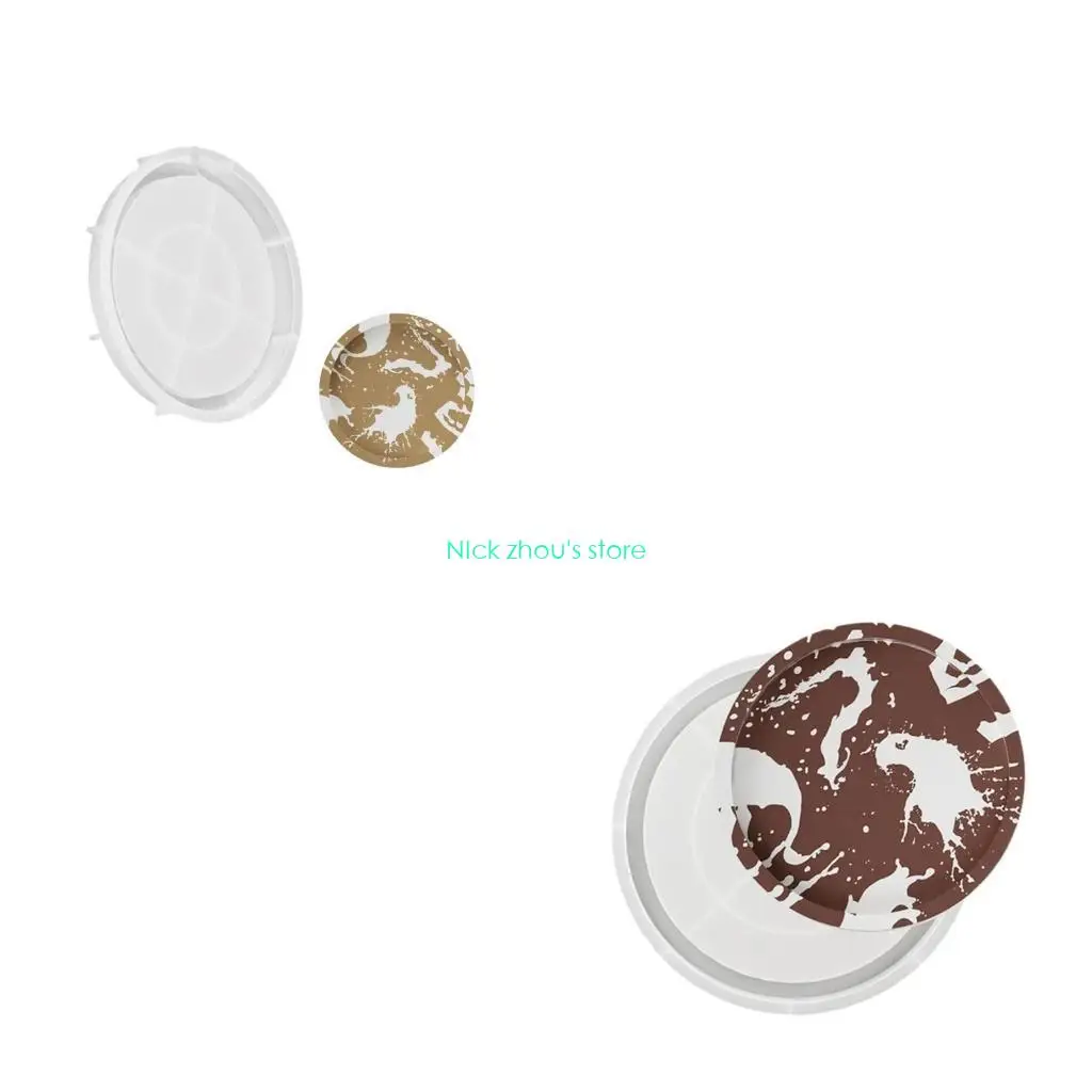 

E15E Round Jewelry Dish Molds Silicone Material Perfect for Resin Casting Tray