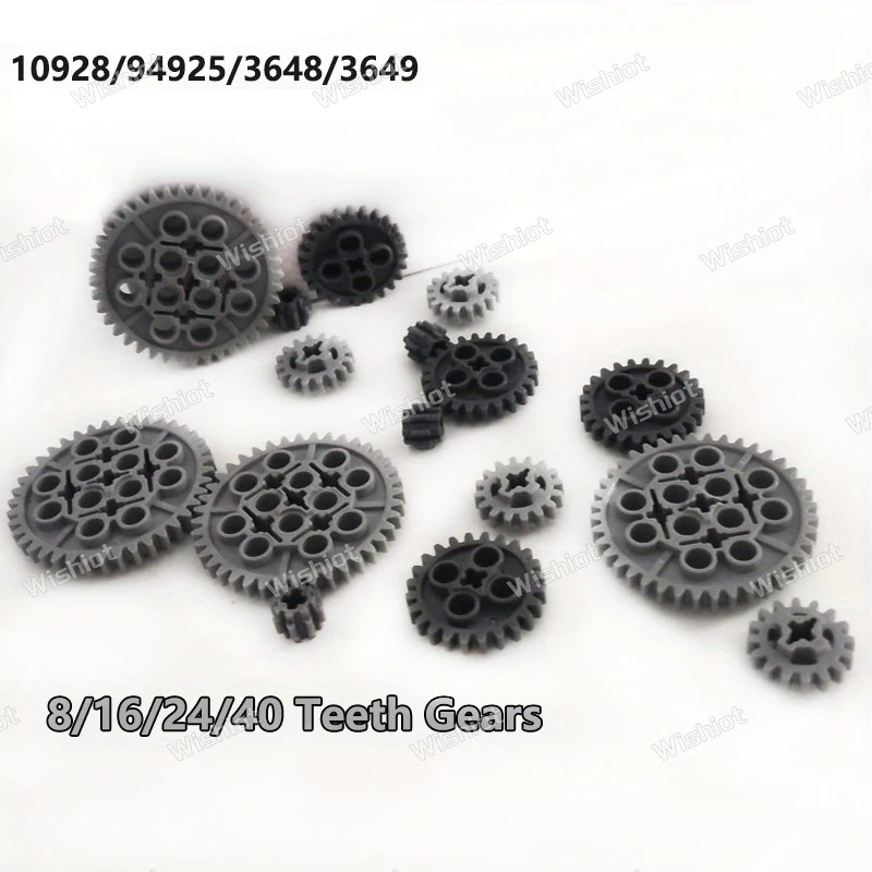 أجزاء مكعبات البناء الفنية والعتاد والمحور متعددة المواصفات 8/16/24/40 تروس الأسنان المجمعة ملحقات ألعاب الطوب MOC