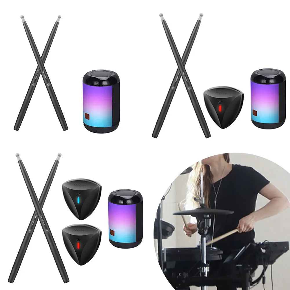 Air Drum BT Electric Air Drum Set with Drumsticks Foot Pedals Electric Air Drum with 3.5 Mm Headphone Jack for Adults Kids Gift