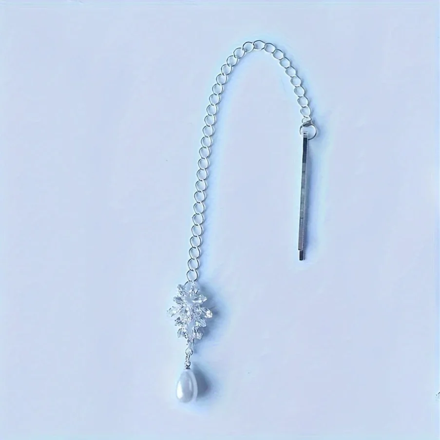 أزياء المرأة لؤلؤة الجبين سلسلة عقال مجوهرات الزفاف قلادة ورقة رئيس سلسلة مهرجان هدية #3