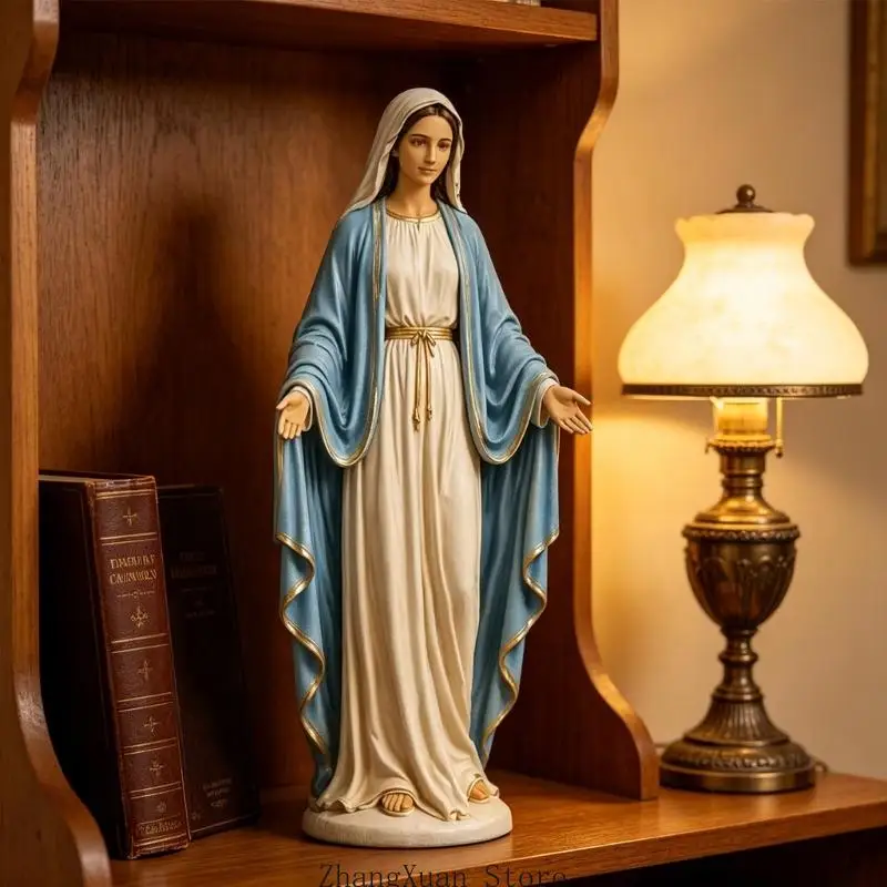 Statue der Jungfrau Maria für katholische Altardekorationen, Figur der seligen Mutter, religiöses Geschenk für religiöse – Detail 5