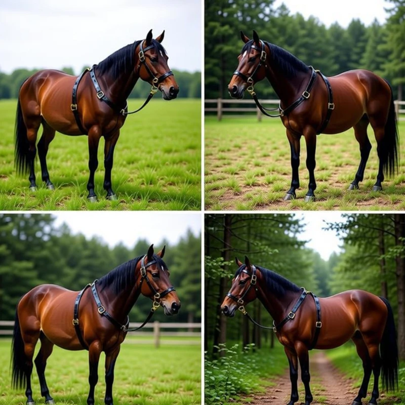   Equestrians Horse Headstall Bridle Headgear with Golden Buckle In Elegent Leather Smell Proof & Quick Cleaning Features