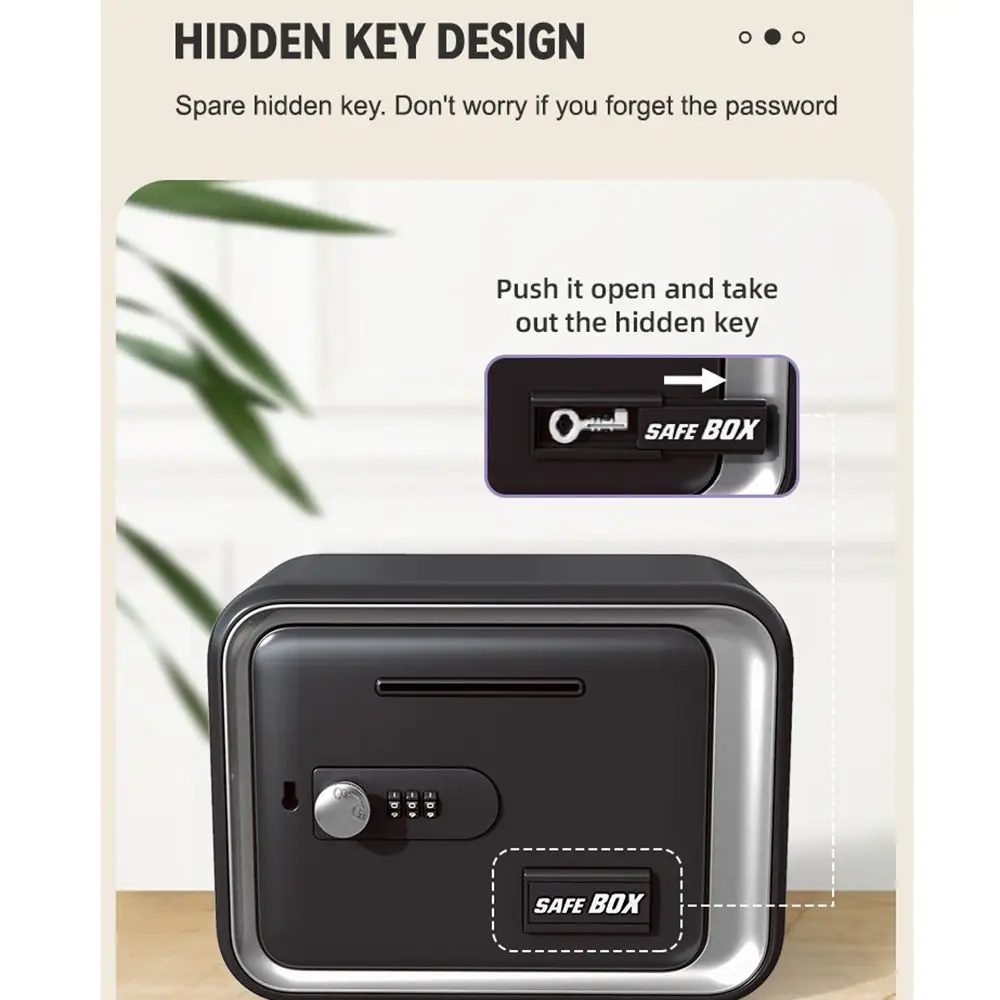 Password Lock Kids Piggy Bank Educational Toy Coin Bill Slot Mini Safe Box Large Capacity Money Security Cash Can