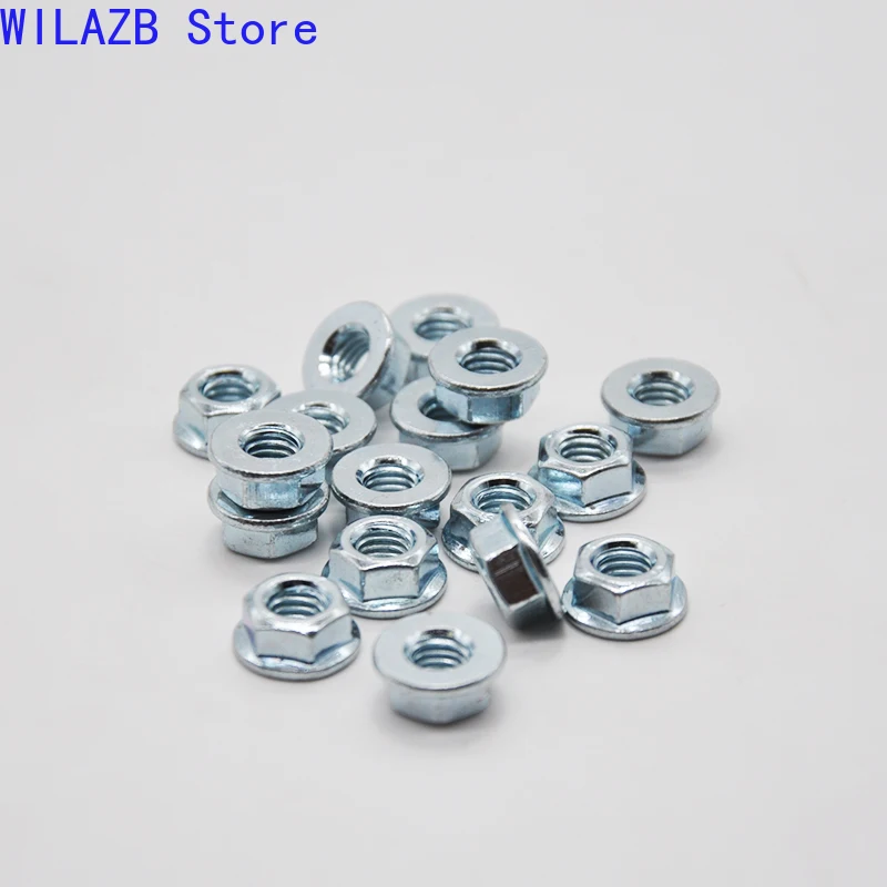 M2.5 M3 M4 M5 M6 M8 M10 M12 M20 DIN6923 Hexagon Lock Nuts High Quality Zinc Plated Hex Head Serrated Spinlock Flange Nuts