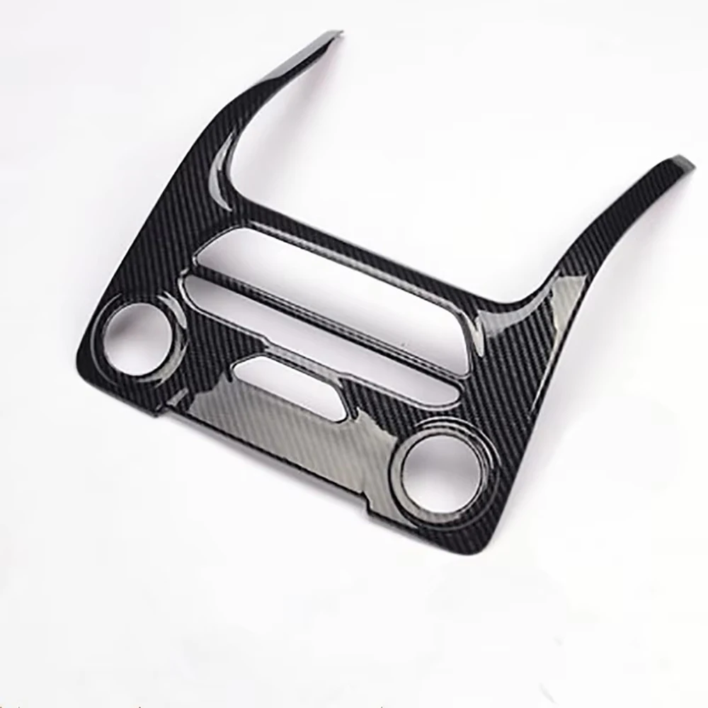 Car Carbon Fiber Color Steering Wheel Air Conditioning Vent Glass Central Control Panel for Ranger Everest Endeavor 2015-2021