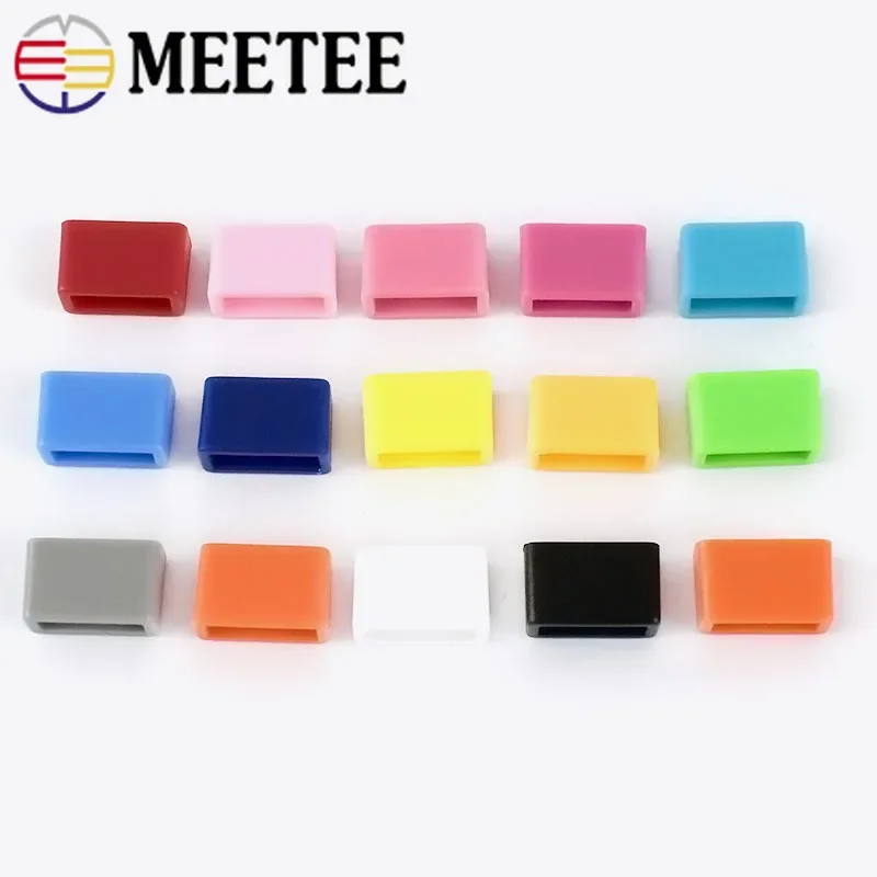 30pcs Meetee 10mm Plastic Belt Loop Keeper Buckles Dog Collar Harness Backpack Strap Buttons Webbing Anti-slip Garment Accessory