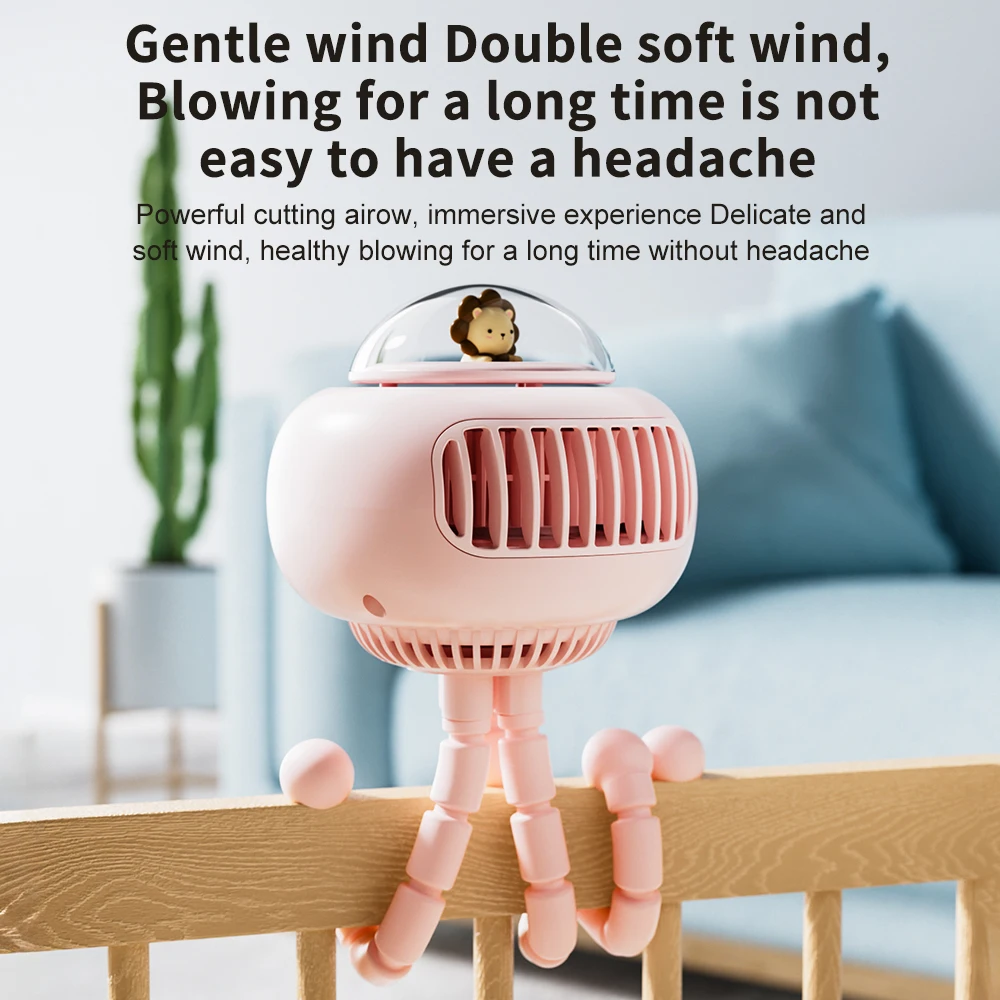 Портативный вентилятор для коляски, 130 °   Автоматический осциллирующий вентилятор, перезаряжаемый вентилятор емкостью 3600 мАч, зажим для штатива или ручной охлаждающий вентилятор для путешествий