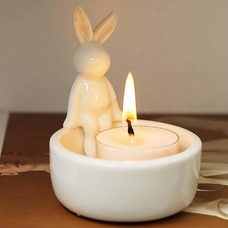Soporte Candelas Pascua Candeler cerámica Cerámica luz té perfectamente para sala estar