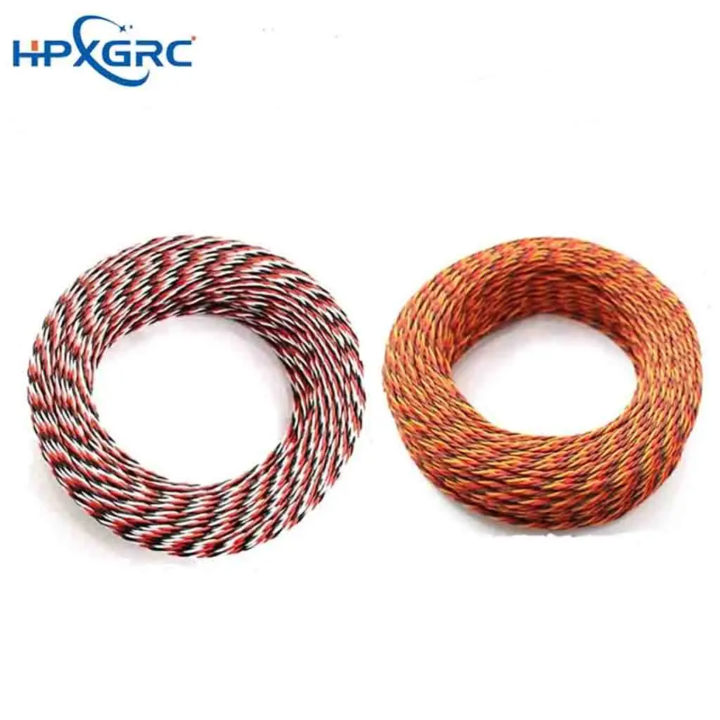 Kabel przedłużający serwa HPXGRC 1M 30/60 żyłowy, 3-kierunkowy, skręcany, typu Twist, JR Futaba, przewód skręcany do akcesoriów samolotowych RC