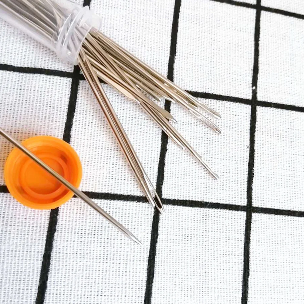 

20Pcs Needles Large-Eye Non-Sharp Stitching Sewing Needles for Craft Projects Anti-Rust Storage Bottle Included