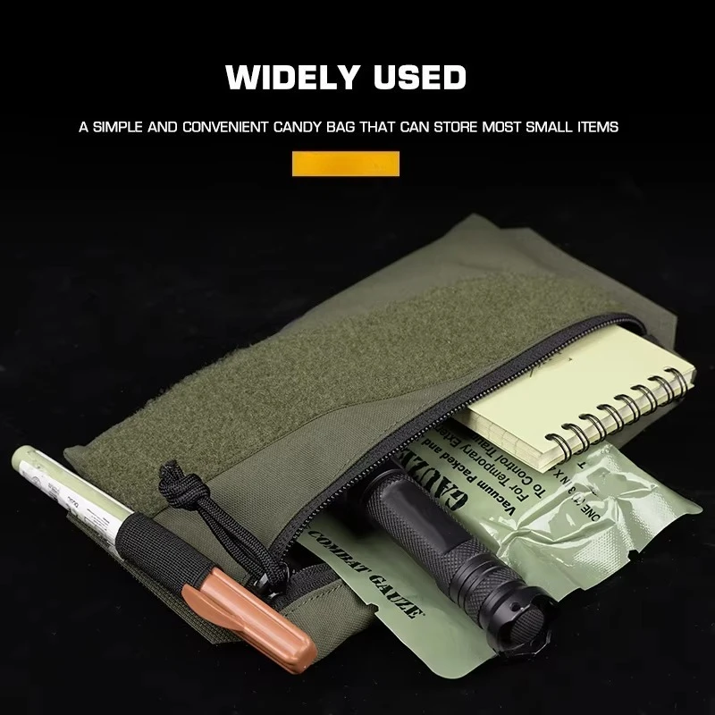 التكتيكية AC-01 كاندي حقيبة المحمولة هوك حلقة التصحيح الصدر تلاعب لوحة الناقل سترة صيد المرفقة الادسنس الألوان حقيبة التخزين #5