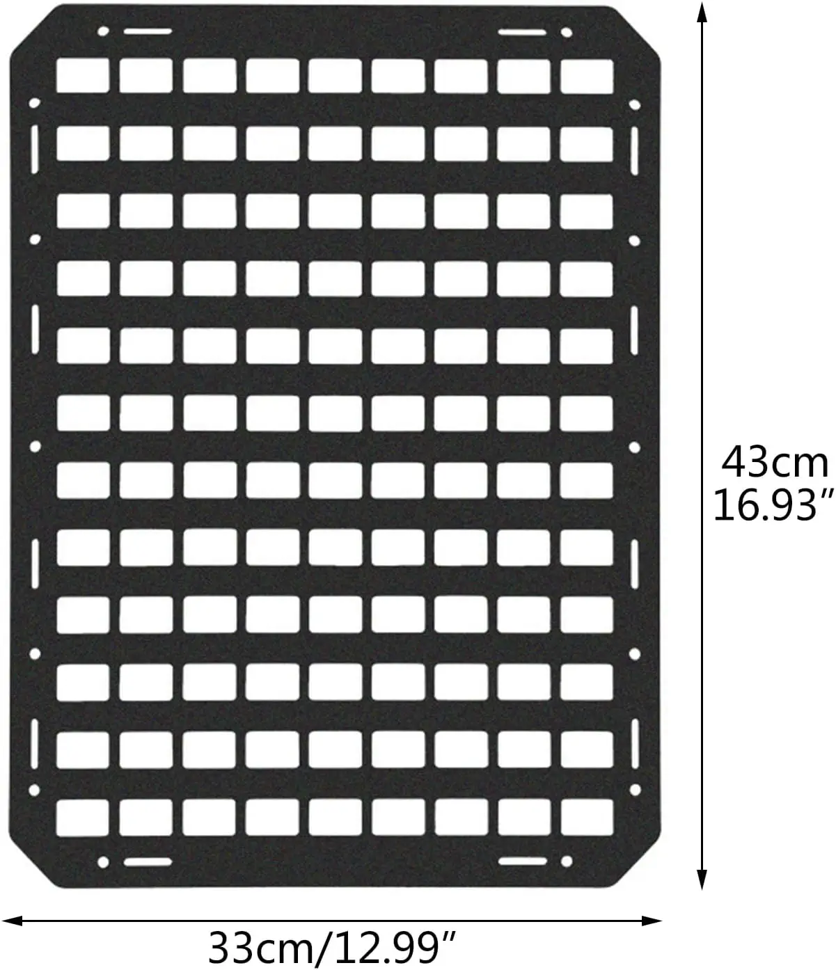 Autostoel Terug Tactisch Molle Paneel Multifunctionele Verstelbare Stoel Mesh Opslag Organizer Tactische Voertuig Opbergplaat