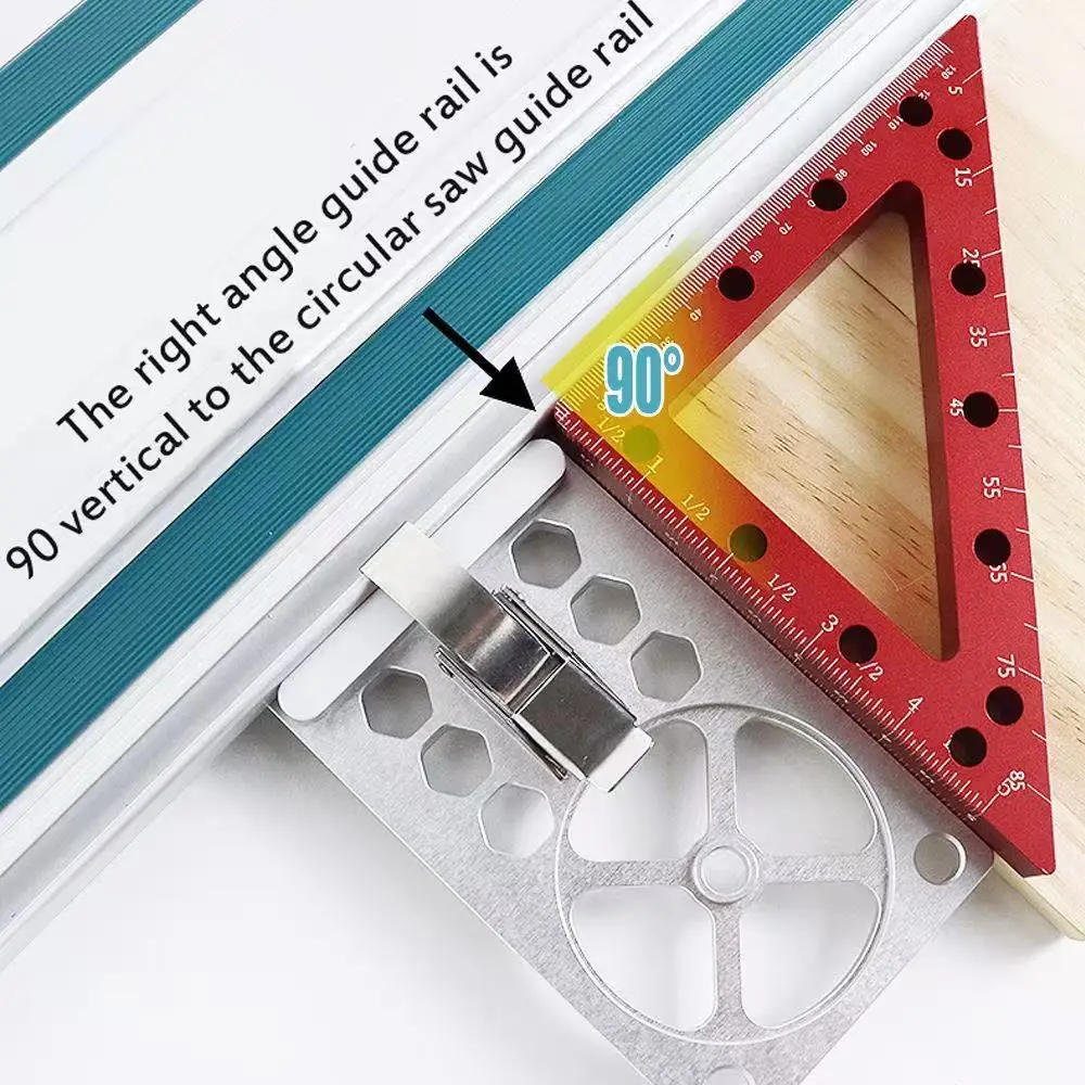 

Woodworking Angle Stop 90 Degree Right Angle Guide Rail Clamp For Electric Circular Saw Track Saw Angle Cutting Board Tool
