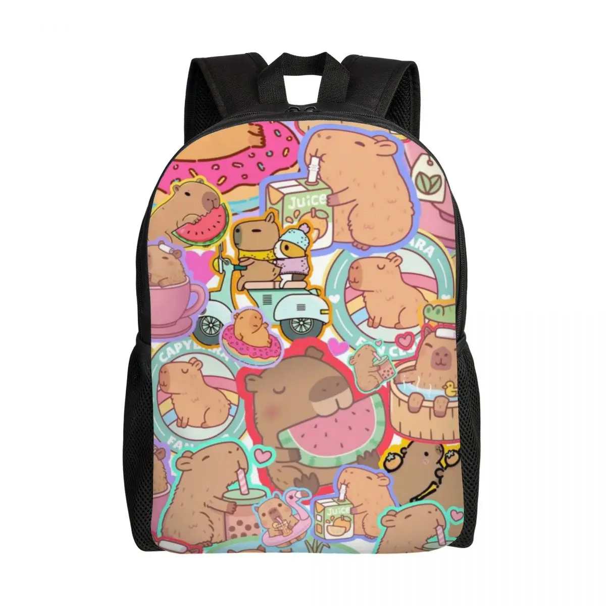 

Custom 3D Printing Capybara Backpacks for Boys Girls School College Travel Bags Men Women Bookbag Fits 15 Inch Laptop