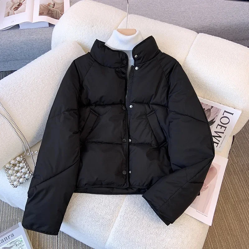 2024 New Korean Winter Fashion Parkas Women Jacket Puffer Loose Casual Lightweight Warm Cotton Padded Jackets Female Overcoat