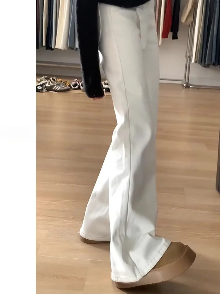 High Waist Bell Bot Jeans Women's Autumn New plus Size Comfortable Loose Fit Cotton Stretch Denim Bootcut Pants