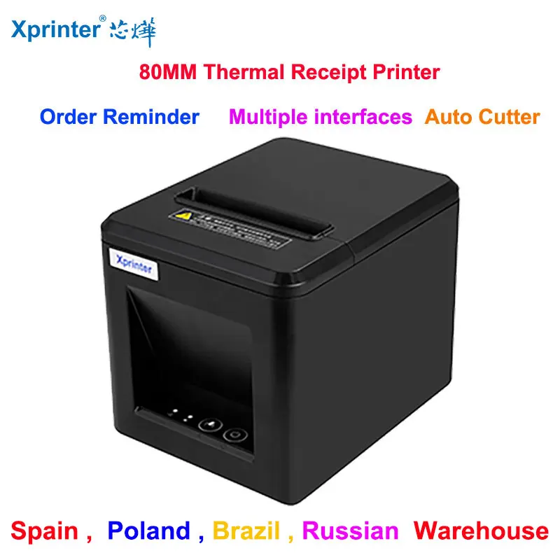 Xprinter XP-T80A  80mm Thermal Receipt printer with auto cutter POS printer with USB/Ethernet/USB and Ethernet kitchen printer