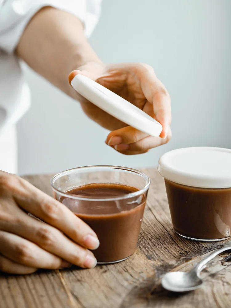 Taza de café de vidrio Amagour con alto contenido de borosilie, duradera 400 ℃ Taza de pudín resistente al calor, molde para pastel de huevo picado, bollo japonés...