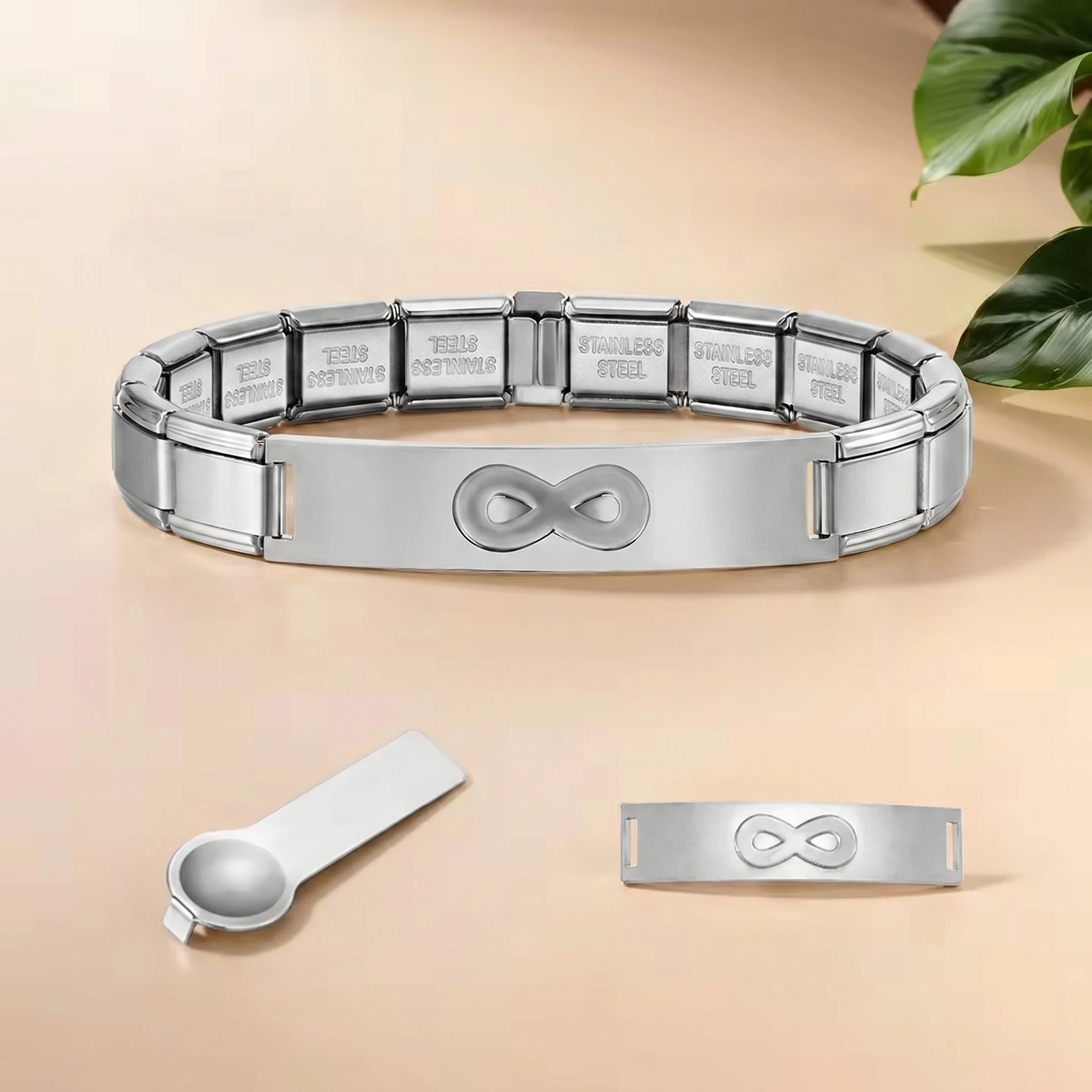 Italian Charm Bracelets lemniscate Star Heart DIY Basic Chain Stainless Steel Elastic Bangle Women Gift Wholesale Dropshipping