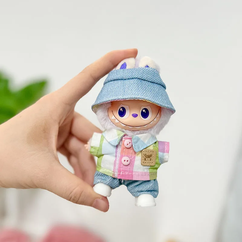 2025 Hot Sale Fashion Labubu Mini Doll Clothes Cute Tangge Monogatari Set Pendant Clothing Hanging Accessories with Hat