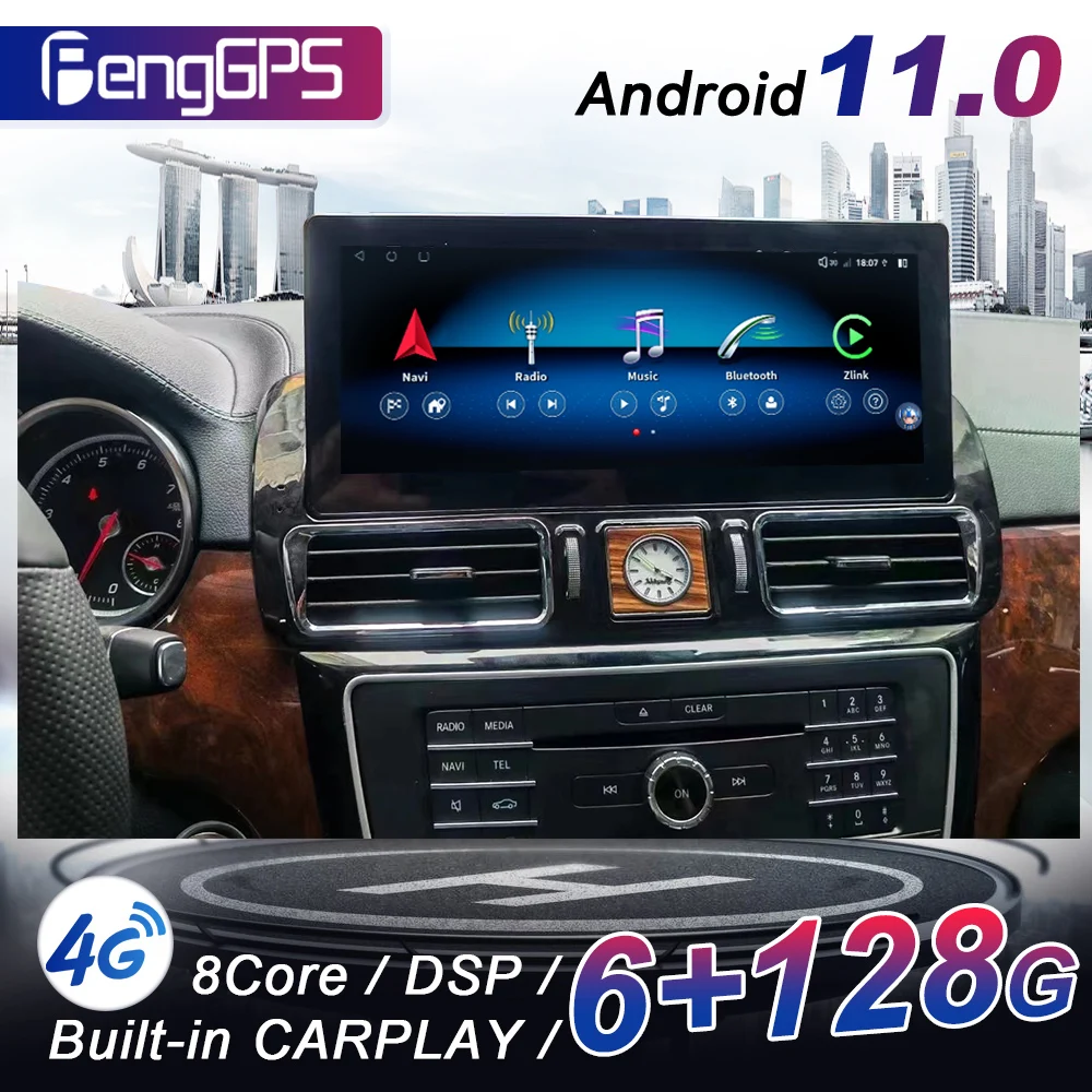 8 Core Android11 128G Radio Stereo For Mercedes-Benz GL ML 2015-2018 Auto Carplay GPS Navigation Car Multimedia Player Head Unit