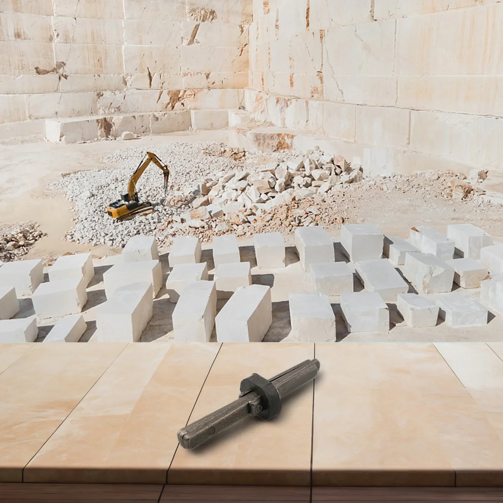 Black Stone Splitting Tool Versatile Applications Stone Splitter Sturdy Construction Applications Stone Masonry