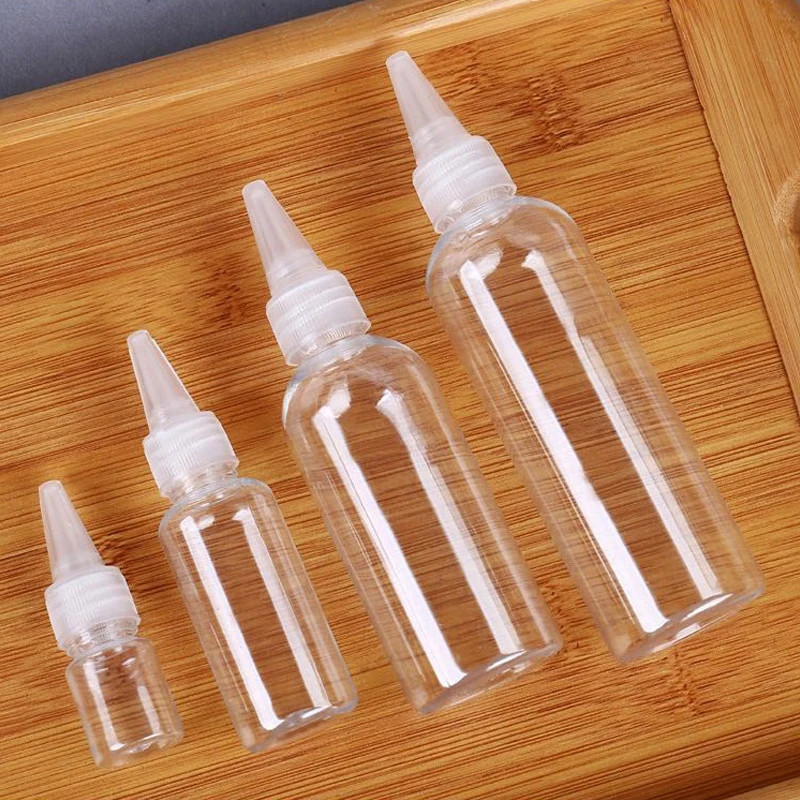 Transparent Plastic Squeeze Dropper Bottle Emulsion Extrusion Bottling Spot PET Ink Glue Empty Container Organizer Split Bottles