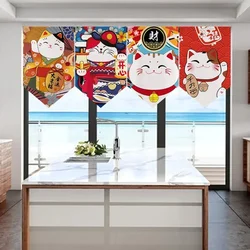 Japanese Curtain for Kitchen Japanese Door Curtain Kitchen Curtains Hanging Short Cloth Sushi Restaurant Shop Noren